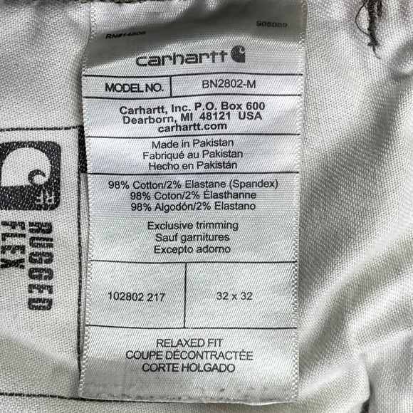 Thrashed Carhartt Double Knee Work Pants Mens 32x32 Faded Distressed Rugged Flex - Picture 8 of 15